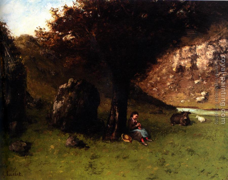 Gustave Courbet : La Petite Bergere(The Young Shepherdess)